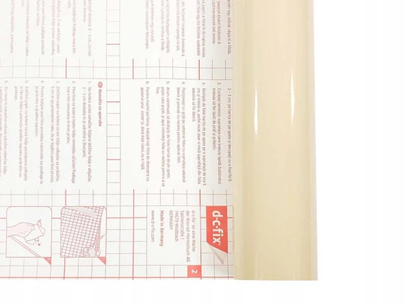 D-c-fix 446-2214 Parlak Krem Kendinden Yapışkanlı Folyo (45cm x 2mt) - Resim 4