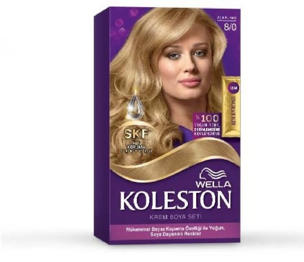 Wella Koleston Kit Saç Boyası 8/0 Açık Kumral