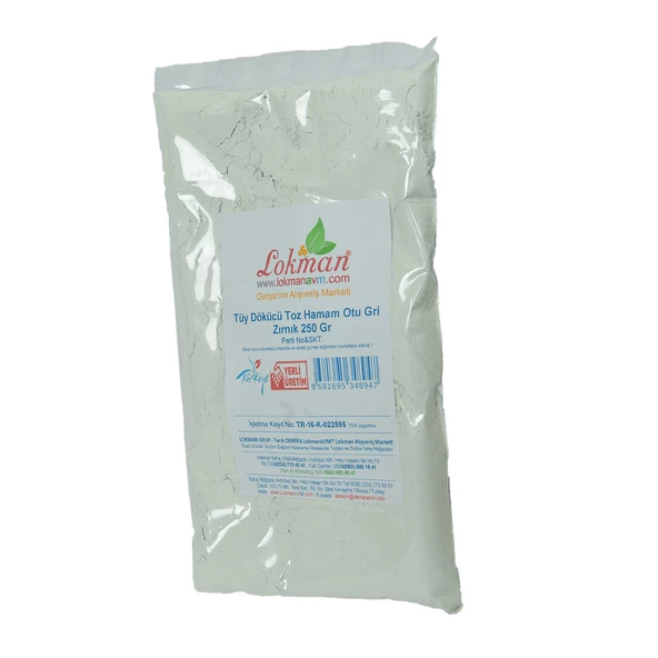 Tüy Dökücü Toz Hamam Otu Gri Zırnık Bay Bayan 250 Gr Paket ürün görseli 1