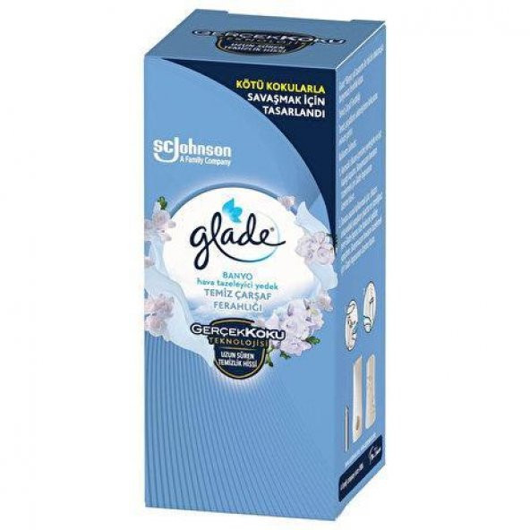 Glade Banyo Yedek Hava Tazeleyici Temiz Çarşaf Ferahlığı Mini Sprey Tekli