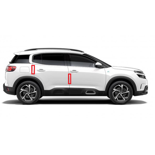 Citroen Logo C3 C5 AirCross Kapı Kenarı Koruma Metalize Damla Desen 3M Band - 8