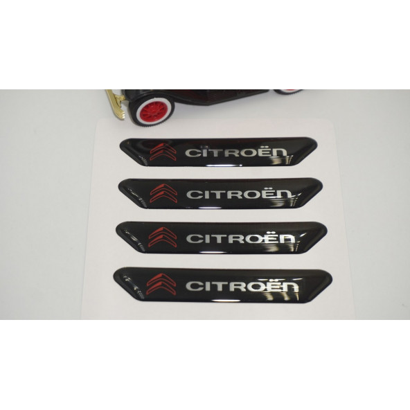 Citroen Logo C4 C4 Picasso Kapı Kenarı Koruma Metalize Damla Desen 3M Band - 3