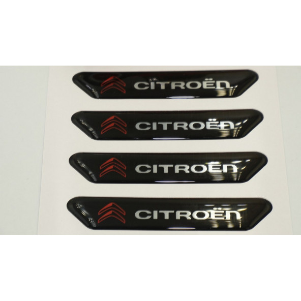 Citroen Logo C4 C4 Picasso Kapı Kenarı Koruma Metalize Damla Desen 3M Band - 4