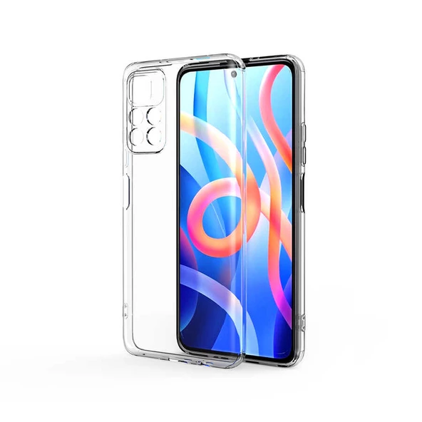 Gpack Xiaomi Poco M4 Pro 5G Kılıf Süper Silikon Kamera KorumalıNano Glass