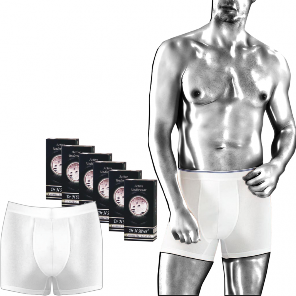 Dr N Silver Gümüşlü Erkek Boxer 6lı paket XL - 4