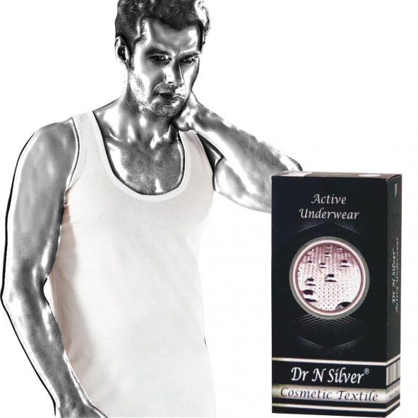 Dr N Silver Gümüşlü Erkek atlet 6lı paket  S - 2