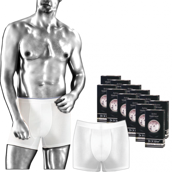 Dr N Silver Gümüşlü Erkek Boxer 12li paket  XL - 2
