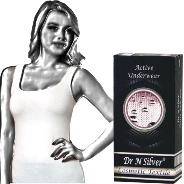 Dr N Silver Gümüşlü Kadın Atlet 12li paket  XL - 5