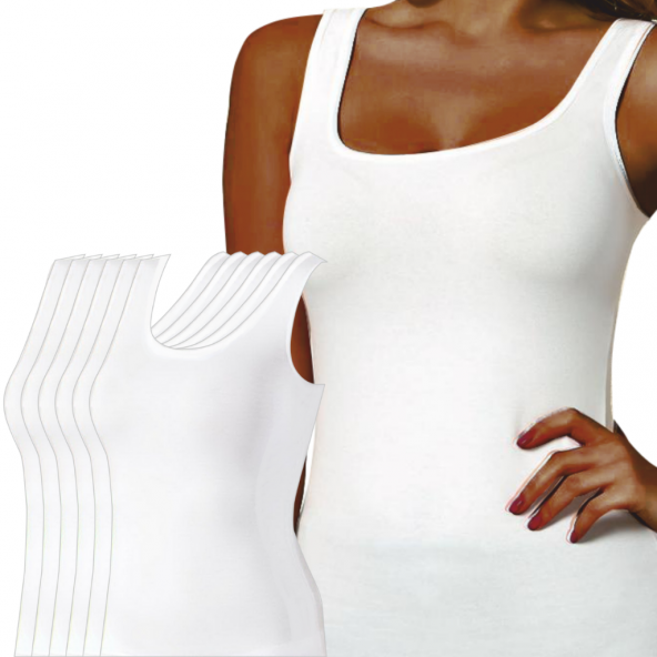 Dr N Silver Gümüşlü Kadın Atlet 6lı paket  XL - 6