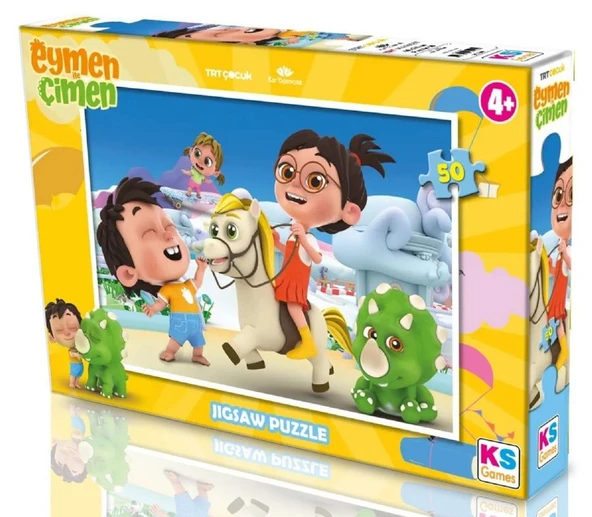 Ks Games 50 Parça Lisanslı Çocuk Puzzle - Trt Eymen İle Çimen