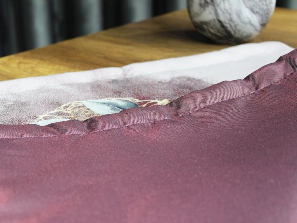 Çeyiz Diyarı Goblen Lüx 2 Li Kırlent Kılıfı Lila - Resim 7