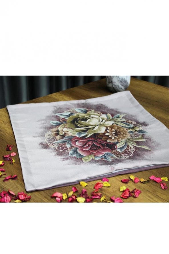 Çeyiz Diyarı Goblen Lüx 2 Li Kırlent Kılıfı Lila - Resim 9