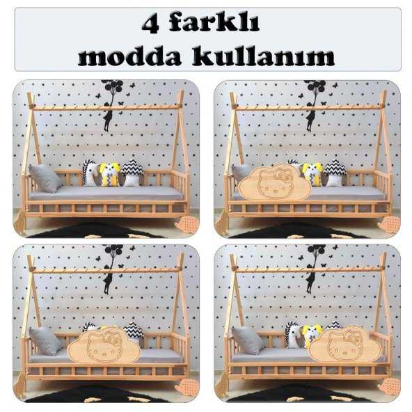 Markaawm Montessori Yatak Çocuk Karyola Doğal Çam Kity Nirvana - 2