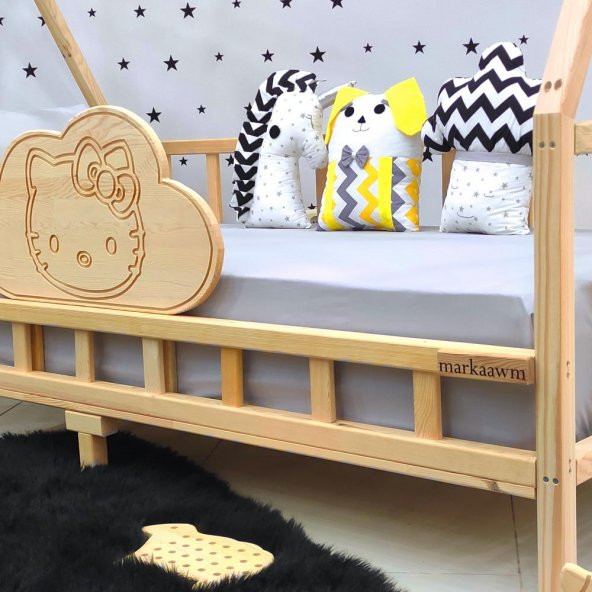 Markaawm Montessori Yatak Çocuk Karyola Doğal Çam Kity Nirvana - 4