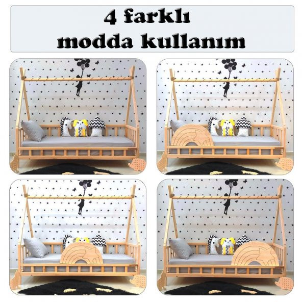 Markaawm Montessori Yatak Nirvana Gökkuşağı Yıldızlı Karyola - 2