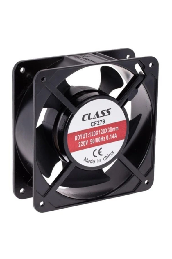 CLASS CF278 AKSİYEL FAN 120x120x38 AC 220V 19W 0.14A FAN METAL 