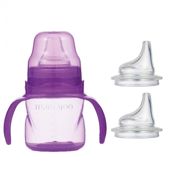 Mamajoo Kulplu Eğitici Bardak 160 ml & Yedek İkili Bardak Ucu / Mor - 9