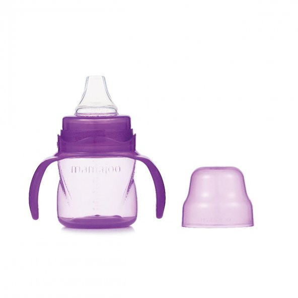 Mamajoo Kulplu Eğitici Bardak 160 ml & Yedek İkili Bardak Ucu / Mor - 10