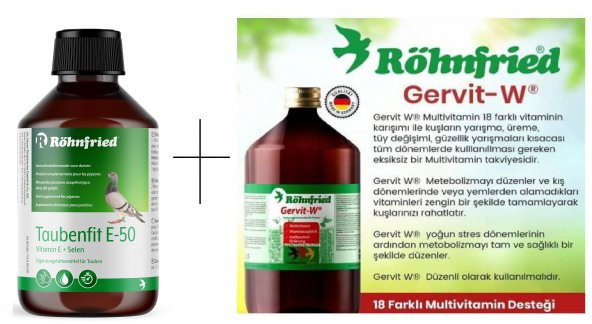 Taubenfit e-50 (15ml)+ Gervit W (15ml) İkili Ürün