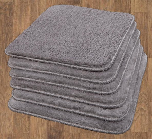 My Evilla Sandaliye Minderi 6lı 40x40 Açık Gri - 2