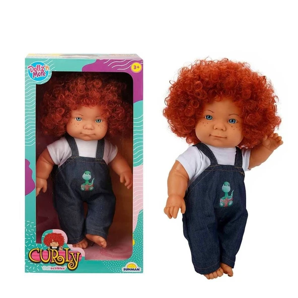 Curly Bebek Tulumlu Elbiseli Et Bebek 35 cm - 3