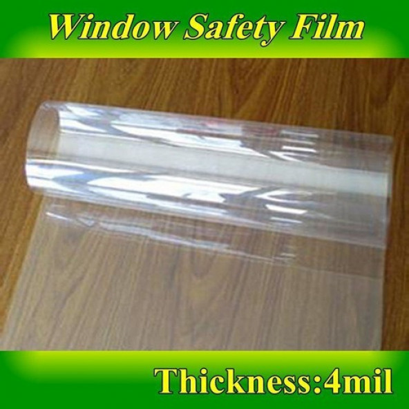 Güvenlik Şeffaf Cam Filmi 50 Micron Kırılmaz 2 Mil 100 Cm  x 1 Metre - 3