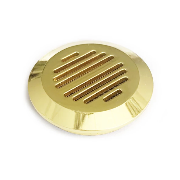 Humidor Puro Kutusu Nemlendirici Haznesi Yuvarlak Metal Sarı 43mm - 2