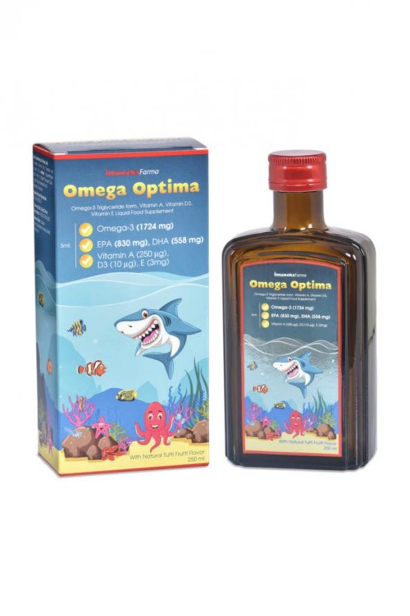 İmuneks Omega Optima Karışık Meyve Aromalı 250 Ml (SKT:01/2025)