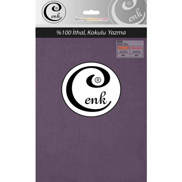 Cenk Poşetli Yazma 100 Cm 970 Kirli Gül