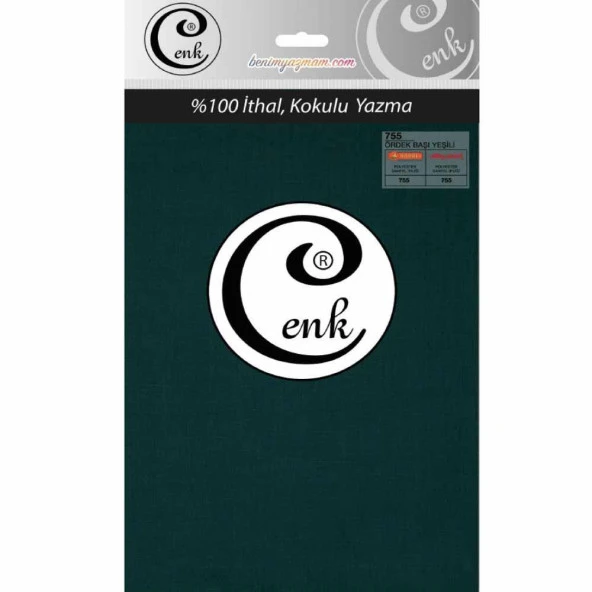 Cenk Poşetli Yazma 90 Cm 755 Ördek Başı Yeşili ürün görseli 1