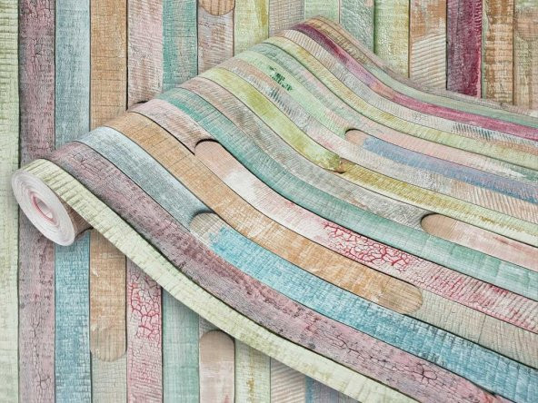 D-c-fix 446-3196 Renkli Ahşap Desen Yapışkanlı Folyo (45cm x 2mt) ürün görseli