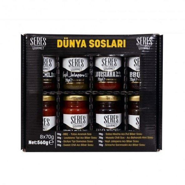 Seres Gourmet Dünya Sosları Seti - 8 adet 70 gr