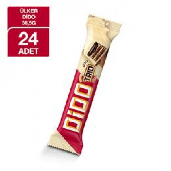 Ülker Dido Trio Beyaz Çikolatalı Gofret 24'lü 36,5 g - 1