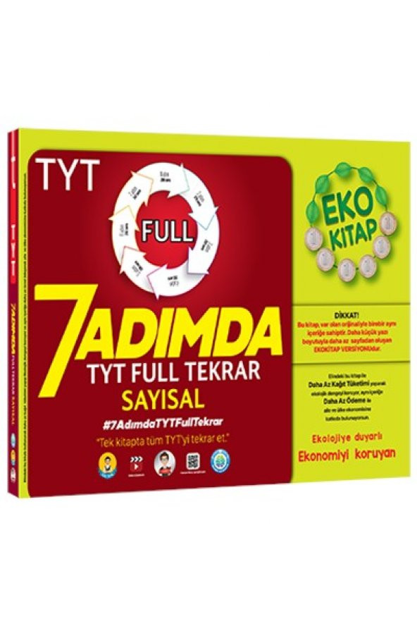 Tonguç Akademi 7 Adımda TYT Full Tekrar Soru Bankası-Sayısal Eko