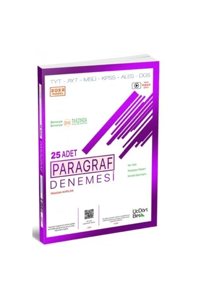 Üç Dört Beş Yayınları 2022 Model Paragraf 25 Adet Denemesi Tyt Ayt Ve Tüm Sınavlar