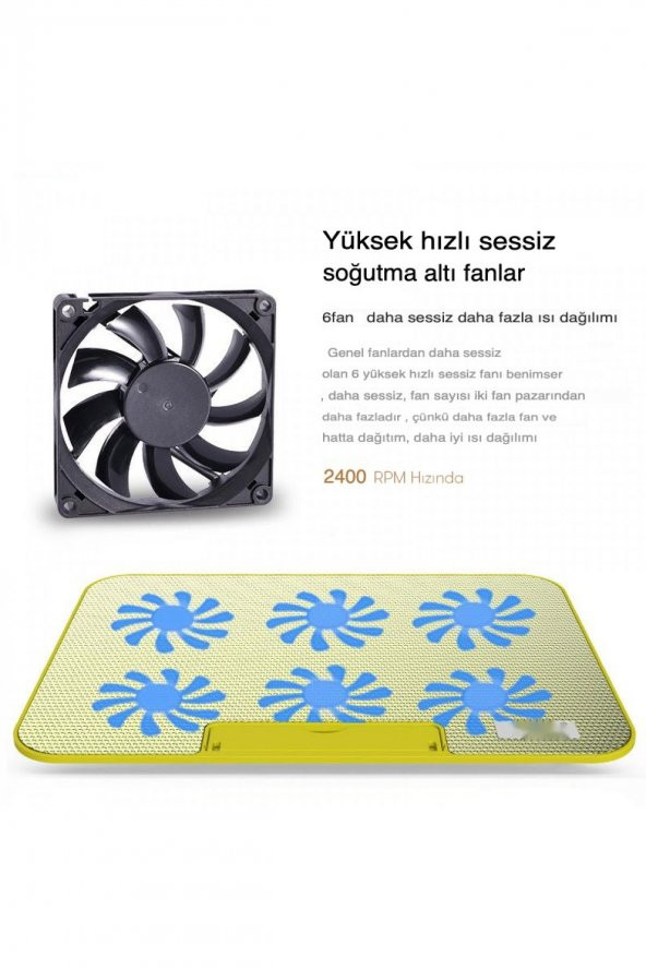 Newface SR04 6 Fanlı Super Cooling Laptop Soğutucu - 3