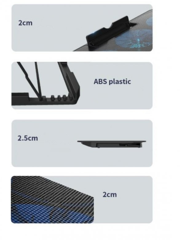 Newface SR04 6 Fanlı Super Cooling Laptop Soğutucu - 5