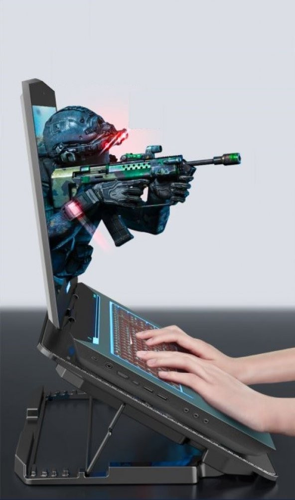 Newface SR04 6 Fanlı Super Cooling Laptop Soğutucu - 7