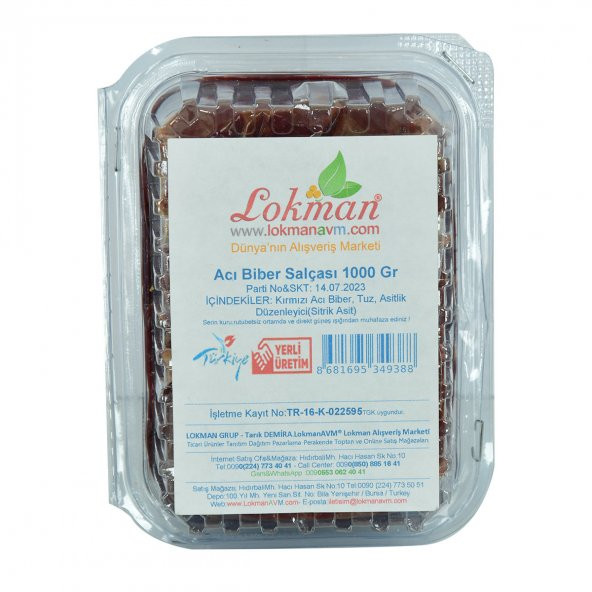 Acı Biber Salçası 1000 Gr Paketli Kutulu - 4