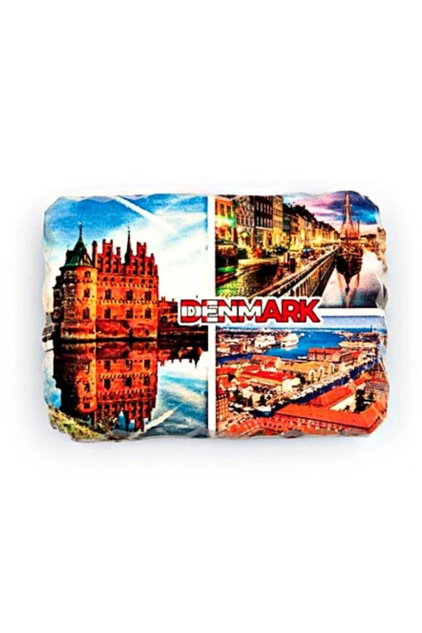 Danimarka Egeskov Şatosu Kopenhag Kırık Magnet - Resim 3