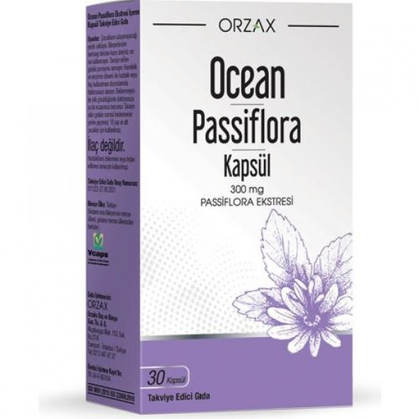 Orzax Ocean Passiflora 30 Kapsül 8697595873083