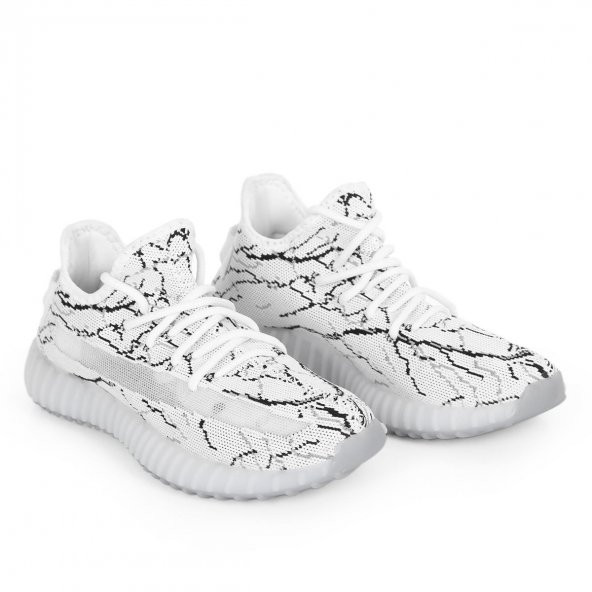 Black Deer Beyaz-Siyah Flash Ortopedik Tabanlıklı Sneaker Spor Ayakkabı - 3