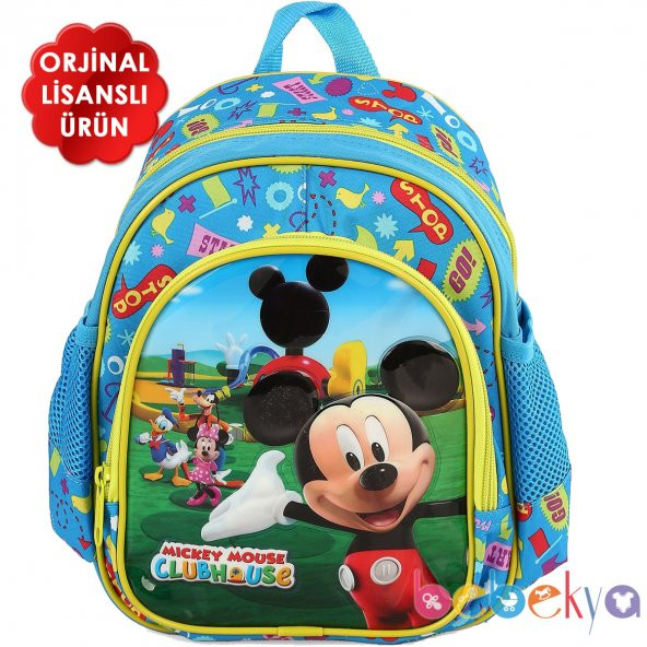Disney Mickey Mouse Lisanslı Anaokulu Çantası Yaygan Çanta Mickey ve Arkadaşları Sırt Çantası