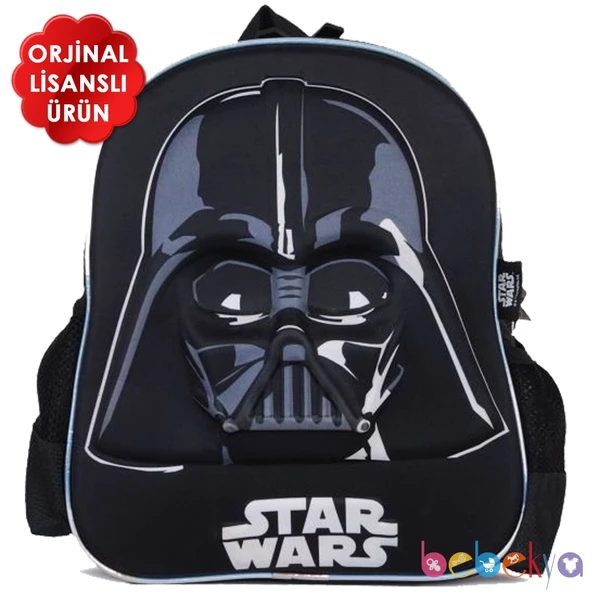 Hakan Çanta Lisanslı Star Wars Dark Vader Kabartmalı Anaokulu Çantası Star Wars Anaokulu Sırt Çantası