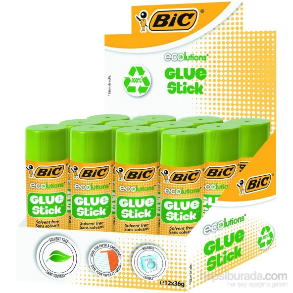 Bic Stick Yapıştırıcı Ecolutions 36 GR (12 Adet Stick Yapıştırıcı)