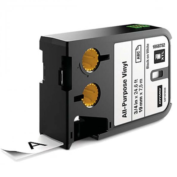 Dymo XTL Çok Amaçlı Vinil 19 MM x7 M Beyaz/Siyah 1868752 ürün görseli 1