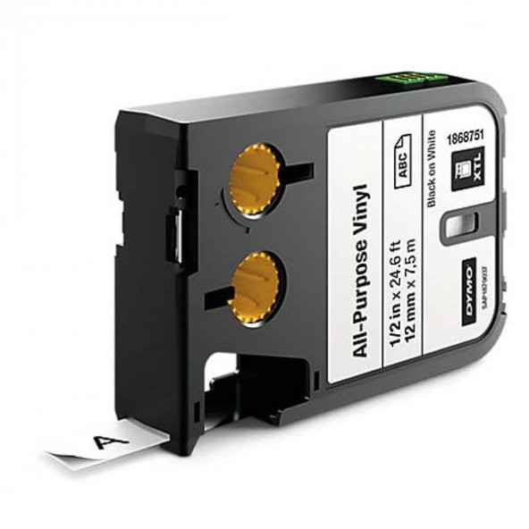 Dymo XTL Çok Amaçlı Vinil 12 MM x 7 M Beyaz/Siyah 1868751 ürün görseli 1