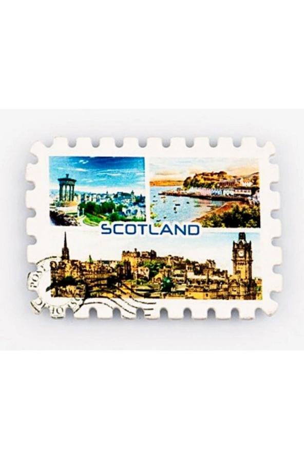 İskoçya Edinburgh Pul Magnet - Resim 3