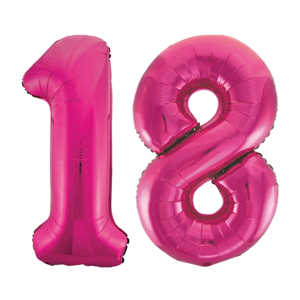 18.Yaş Folyo Balon Seti Pembe 40 cm