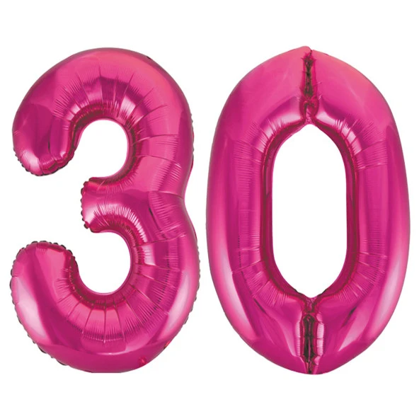 30.Yaş Folyo Balon Seti Pembe 40 cm